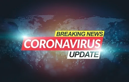 a news logo with the words coronavirus update