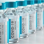 a row of covid-19 vaccine