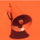 metal object on an orange background
