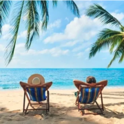 a nice view of a beach
