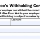 Employee withholding certificate